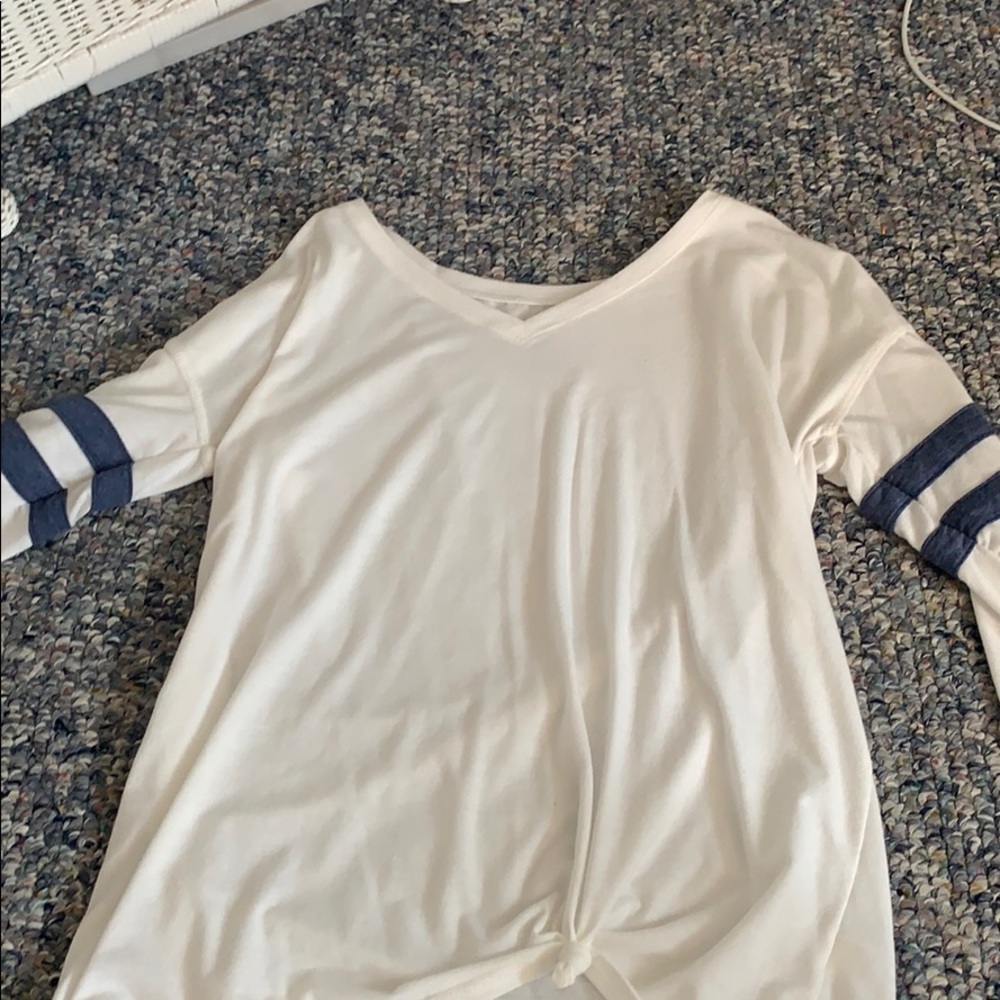 White varsity top